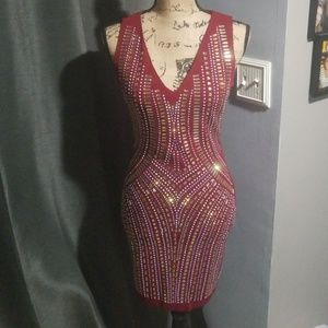 Sparkly Xtaren Red Dress - Small